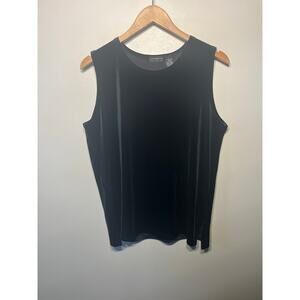 VTG Liz Claiborne Collection Top Sleeveless Velvet Whimsigoth Evening Goth L